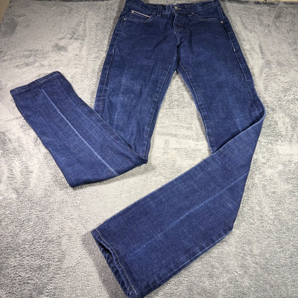 Naked & Famous SkinnyGuy Twisted Candy Selvedge Jeans Indigo Blue 30 011521
